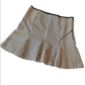 Banana Republic black & white striped mini skirt sz 14